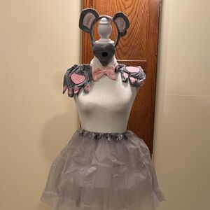 Gray and Pink Mouse Kids Costume